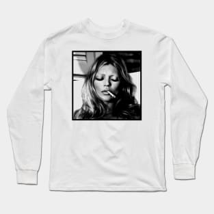 Kate Girl Smoking Cigarette Fan Art Long Sleeve T-Shirt